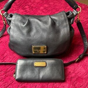 Marc Jacobs New York Leather Shoulder Bag and Wallet